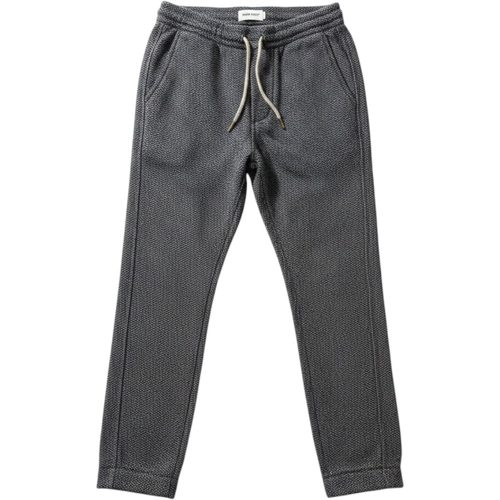 Taylor Stitch Pant Mens Charcoal Knit Drawstring Tapered Trousers small